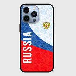 Чехол для iPhone 13 Pro RUSSIA SPORT STYLE РОССИЯ СПОРТИВНЫЙ СТИЛЬ, цвет: 3D-черный
