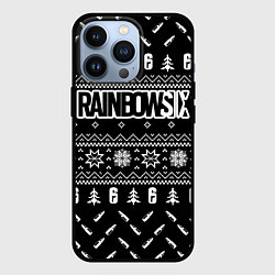 Чехол для iPhone 13 Pro ЧЁРНЫЙ СВИТЕР RAINBOW SIX SIEGE НОВОГОДНИЙ 2022, цвет: 3D-черный