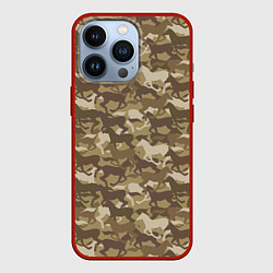 Чехол для iPhone 13 Pro Бегущие Дикие Лошади, цвет: 3D-красный