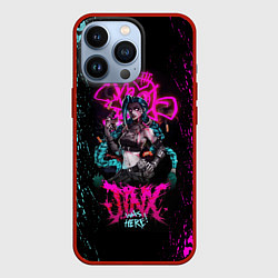 Чехол для iPhone 13 Pro JINX ARCANE LEAGUE OF LEGENDS, КРАСКИ, цвет: 3D-красный