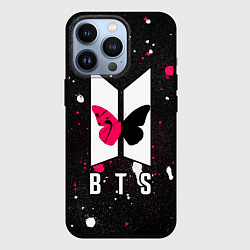 Чехол для iPhone 13 Pro BTS Бабочка, цвет: 3D-черный