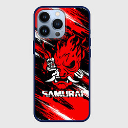 Чехол для iPhone 13 Pro SAMURAI CYBERPUNK 2077 КИБЕРПАНК 2077, цвет: 3D-тёмно-синий