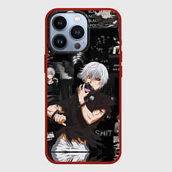 Чехол для iPhone 13 Pro Грустный Канеки Токийский Гуль Tokyo Ghoul, цвет: 3D-красный