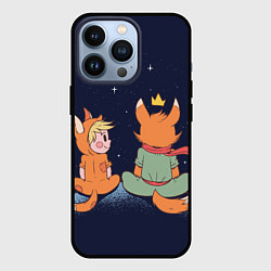 Чехол для iPhone 13 Pro Маленький принц и лис смотрят на небо, цвет: 3D-черный