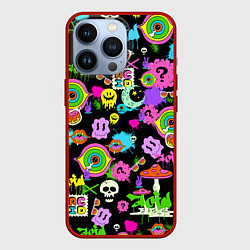 Чехол для iPhone 13 Pro ACID, цвет: 3D-красный