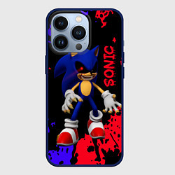 Чехол для iPhone 13 Pro Соник екзе Sonic exe, цвет: 3D-тёмно-синий