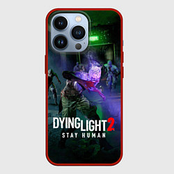 Чехол для iPhone 13 Pro Dying Light: Stay Human - логово зомби, цвет: 3D-красный