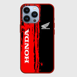 Чехол для iPhone 13 Pro Honda марка авто, цвет: 3D-красный