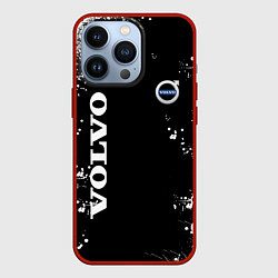 Чехол для iPhone 13 Pro Volvo капли и брызги красок, цвет: 3D-красный