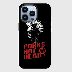 Чехол для iPhone 13 Pro Punks Not Dead, цвет: 3D-черный