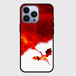 Чехол для iPhone 13 Pro ДЫХАНИЕ ЗВЕЗДНОГО ДРАКОНА DRAGON FIRE, цвет: 3D-черный