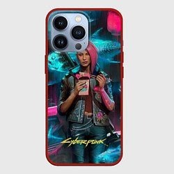 Чехол для iPhone 13 Pro Cyberpunk Ви, цвет: 3D-красный