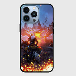 Чехол для iPhone 13 Pro ELDEN RING БИТВА С ДРАКОНОМ, цвет: 3D-черный