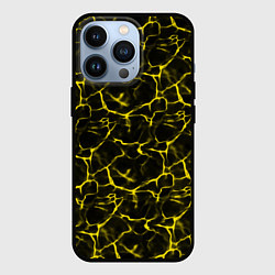 Чехол для iPhone 13 Pro Yellow Ripple Желтая Рябь, цвет: 3D-черный