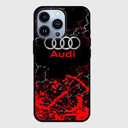 Чехол для iPhone 13 Pro AUDI АУДИ брызги, цвет: 3D-черный
