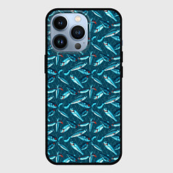 Чехол для iPhone 13 Pro Воблеры рыбки, цвет: 3D-черный