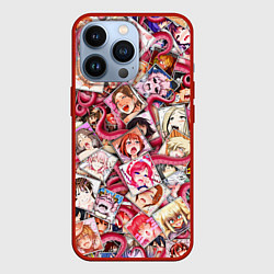 Чехол для iPhone 13 Pro Ахегао с щупальцами в цвете, цвет: 3D-красный