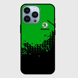 Чехол для iPhone 13 Pro Skoda Auto Logo, цвет: 3D-черный