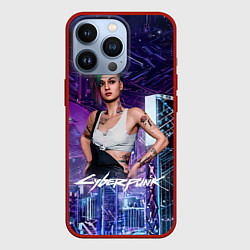Чехол для iPhone 13 Pro Judy Cyberpunk2077 Джуди, цвет: 3D-красный