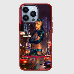 Чехол для iPhone 13 Pro Vi Cyberpunk2077, цвет: 3D-красный