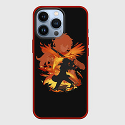 Чехол для iPhone 13 Pro Силуэт Дилюка, цвет: 3D-красный