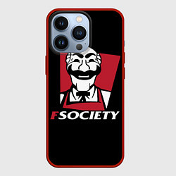 Чехол для iPhone 13 Pro FSOCIETY HACKING, цвет: 3D-красный