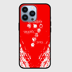 Чехол для iPhone 13 Pro 7 СМЕРТНЫХ ГРЕХОВ МЕЛОДИАС СИМВОЛ ДРАКОН, цвет: 3D-черный