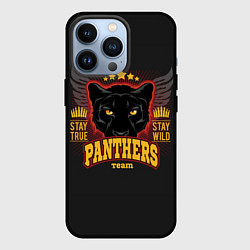 Чехол для iPhone 13 Pro ПАНТЕРА PANTHERS, цвет: 3D-черный
