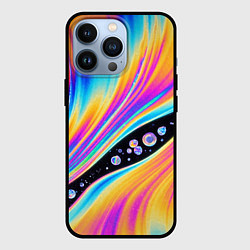 Чехол для iPhone 13 Pro КИСЛОТНЫЙ УЗОР, цвет: 3D-черный