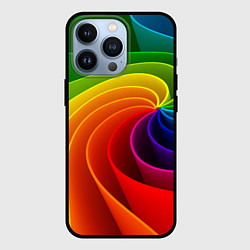 Чехол для iPhone 13 Pro Спираль Модный узор 2023 Неон, цвет: 3D-черный