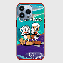 Чехол для iPhone 13 Pro Cuphead чашечка кофе, цвет: 3D-красный