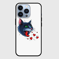 Чехол для iPhone 13 Pro Cat love meow, цвет: 3D-черный