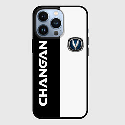 Чехол для iPhone 13 Pro CHANGAN ЧЕРНО БЕЛЫЙ, цвет: 3D-черный