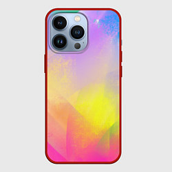 Чехол для iPhone 13 Pro Красочный неон, цвет: 3D-красный