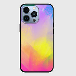 Чехол для iPhone 13 Pro Красочный неон, цвет: 3D-черный