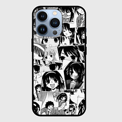 Чехол для iPhone 13 Pro Харухи Судзумия паттерн, цвет: 3D-черный