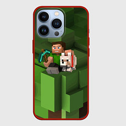 Чехол для iPhone 13 Pro Minecraft Heroes Video game, цвет: 3D-красный