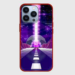 Чехол для iPhone 13 Pro Vaporwave Neon Space, цвет: 3D-красный