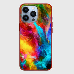 Чехол для iPhone 13 Pro Цветные всплески Экспрессионизм Абстракция Color S, цвет: 3D-красный