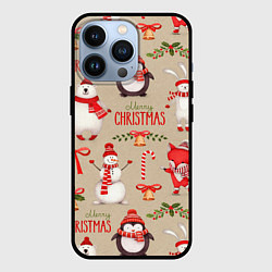 Чехол для iPhone 13 Pro СЧАСТЛИВОГО РОЖДЕСТВА MERRY CHRISTMAS, цвет: 3D-черный