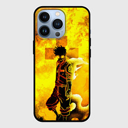 Чехол для iPhone 13 Pro ПЛАМЕННАЯ БРИГАДА ПОЖАРНЫХ, FIRE FORCE, цвет: 3D-черный