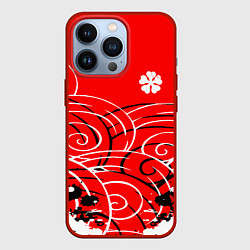 Чехол для iPhone 13 Pro Чёрный клевер black clover Краски, цвет: 3D-красный