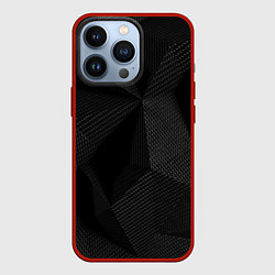 Чехол для iPhone 13 Pro КАРБОН ПОЛИГОНЫ, цвет: 3D-красный