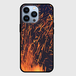 Чехол для iPhone 13 Pro Искры от пламени, цвет: 3D-черный