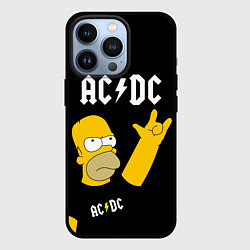 Чехол для iPhone 13 Pro AC DC ГОМЕР СИМПСОН SIMPSONS, цвет: 3D-черный