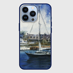 Чехол для iPhone 13 Pro Во французской гавани, цвет: 3D-тёмно-синий