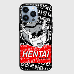 Чехол для iPhone 13 Pro HENTAI AHEGAO ХЕНТАЙ АХЭГАО, цвет: 3D-черный