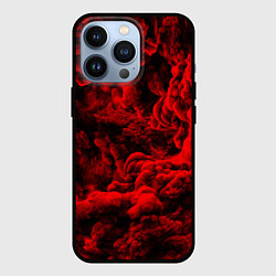 Чехол для iPhone 13 Pro Красный дым Red Smoke Красные облака, цвет: 3D-черный