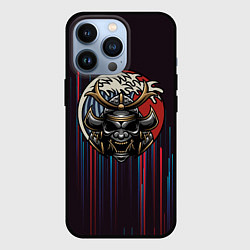 Чехол для iPhone 13 Pro Шлем Маска самурая, цвет: 3D-черный