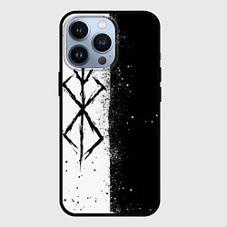 Чехол для iPhone 13 Pro КЛЕЙМО ЖЕРТВЫ ЧБ БЕРСЕРК, цвет: 3D-черный